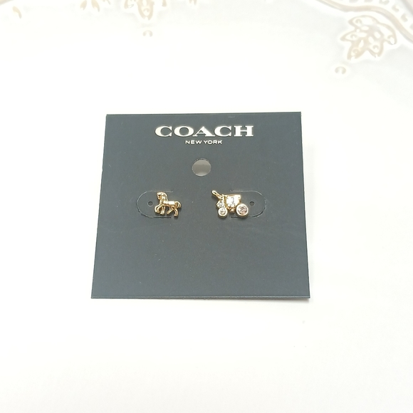Coach Jewelry - NWT Coach Horse & Carriage Stud Earrings